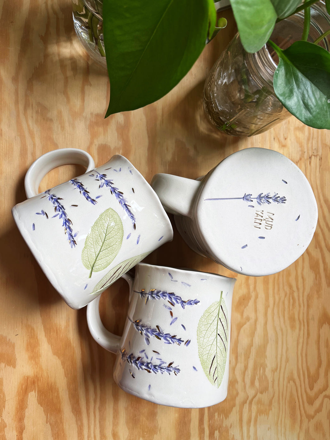 Lavender & Sage Porcelain Mug