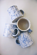 Load image into Gallery viewer, Blue Splatter Porcelain Diner Mug
