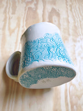 Load image into Gallery viewer, Turquoise Lace Mug
