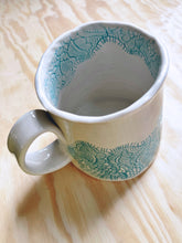 Load image into Gallery viewer, Turquoise Lace Mug
