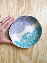 Load image into Gallery viewer, Lavender &amp; Turquoise Lace Dish
