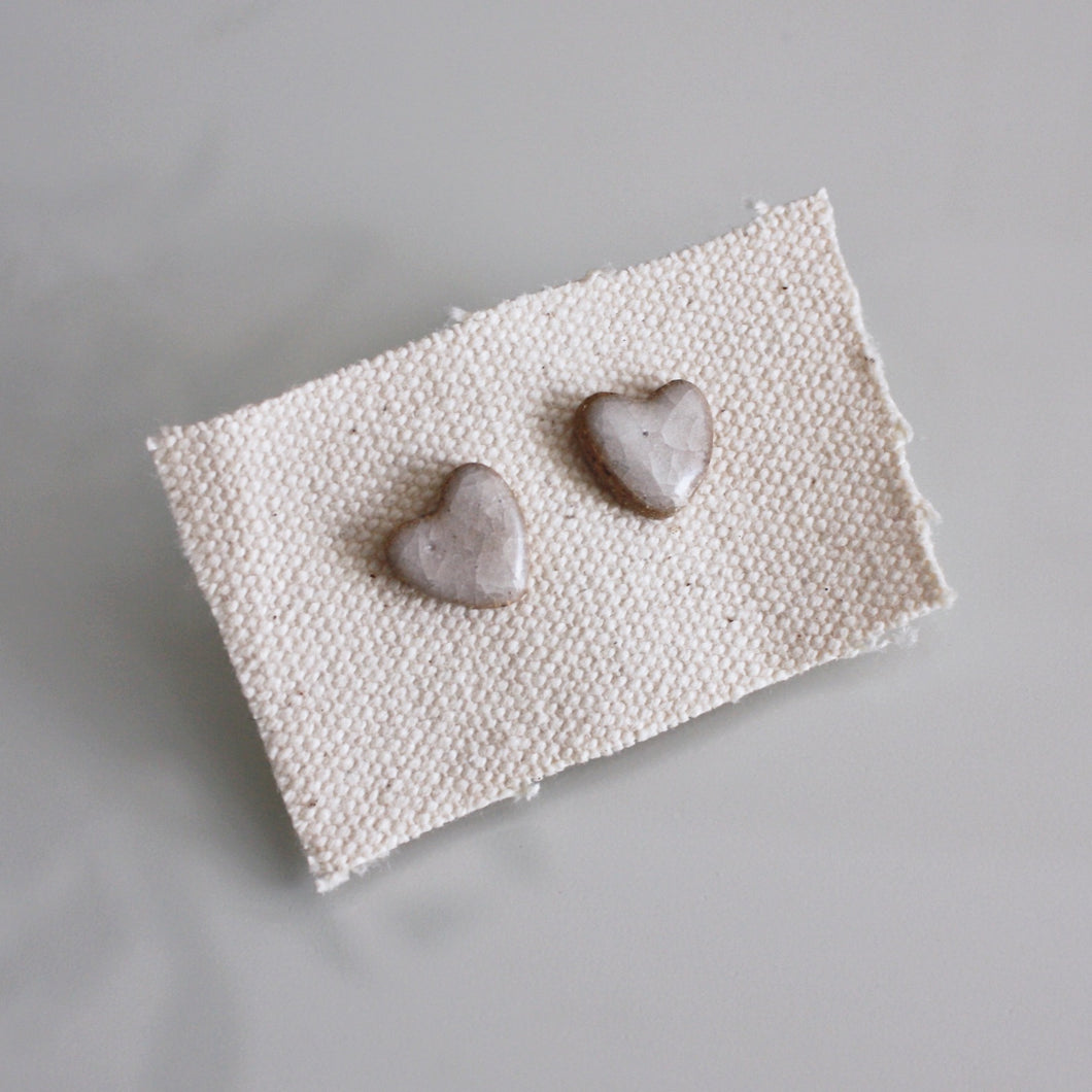 SALE! Icy Crackle Heart Studs